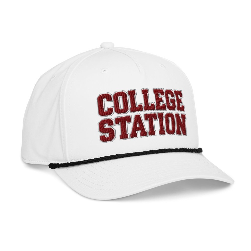 College Station Texas Classic Rope Hat – Embroidered College Town Cap streetwear clothing college style outfit