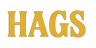 Gold 'HAGS' text on a white background