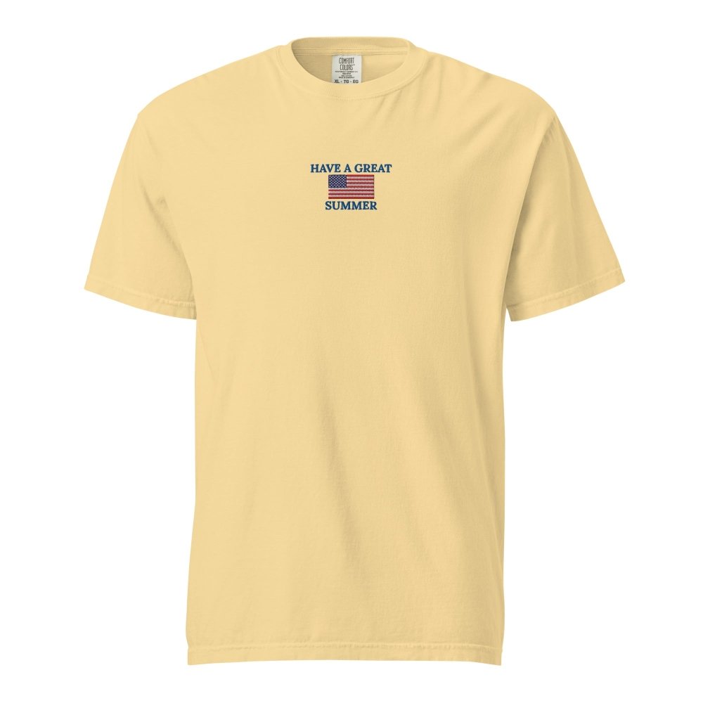 HAVE A GREAT SUMMER Vintage American Flag T-Shirt | Patriotic Summer Tee by HAGS streetwear clothing college style outfit