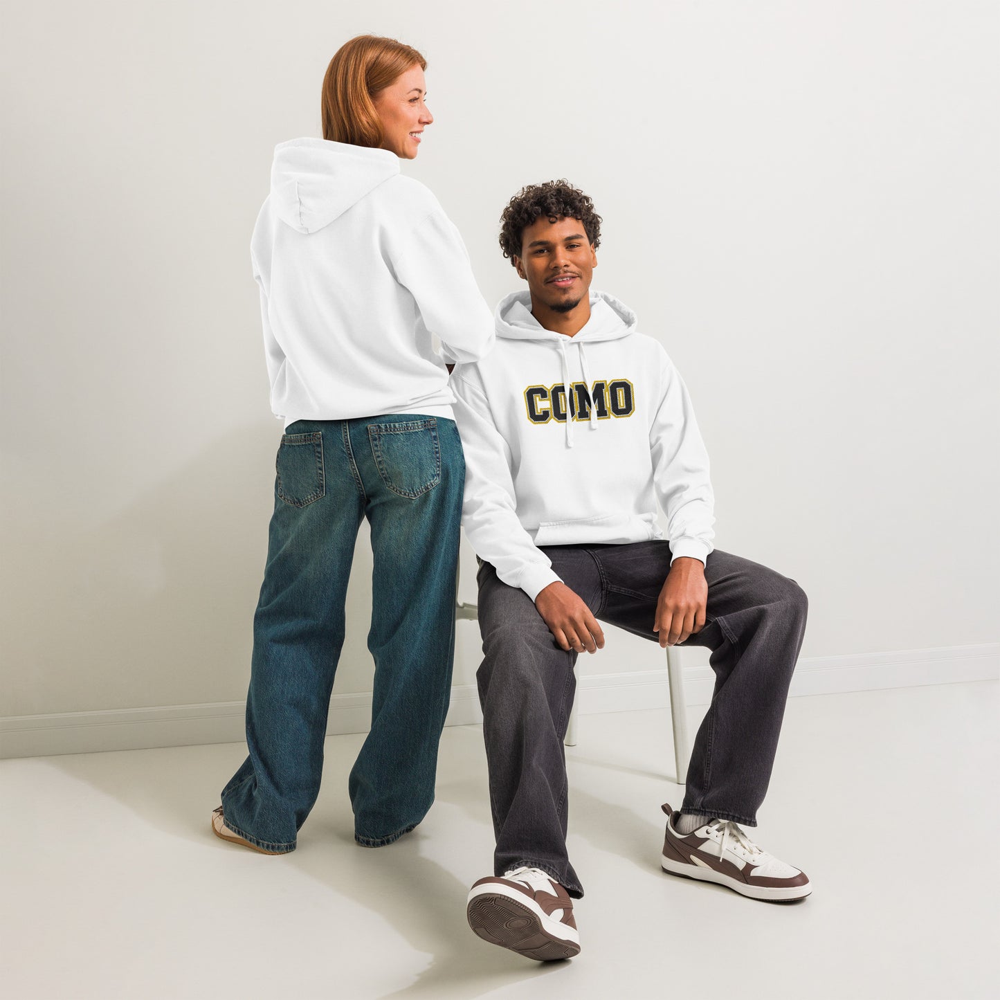 COMO Vintage Wash Hoodie – Embroidered Columbia MO College Sweatshirt – HAGS Clothing