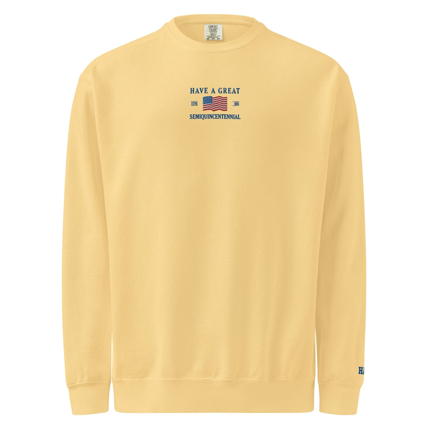 America 250th Anniversary 2026 Embroidered American Flag Sweatshirt – HAGS Clothing