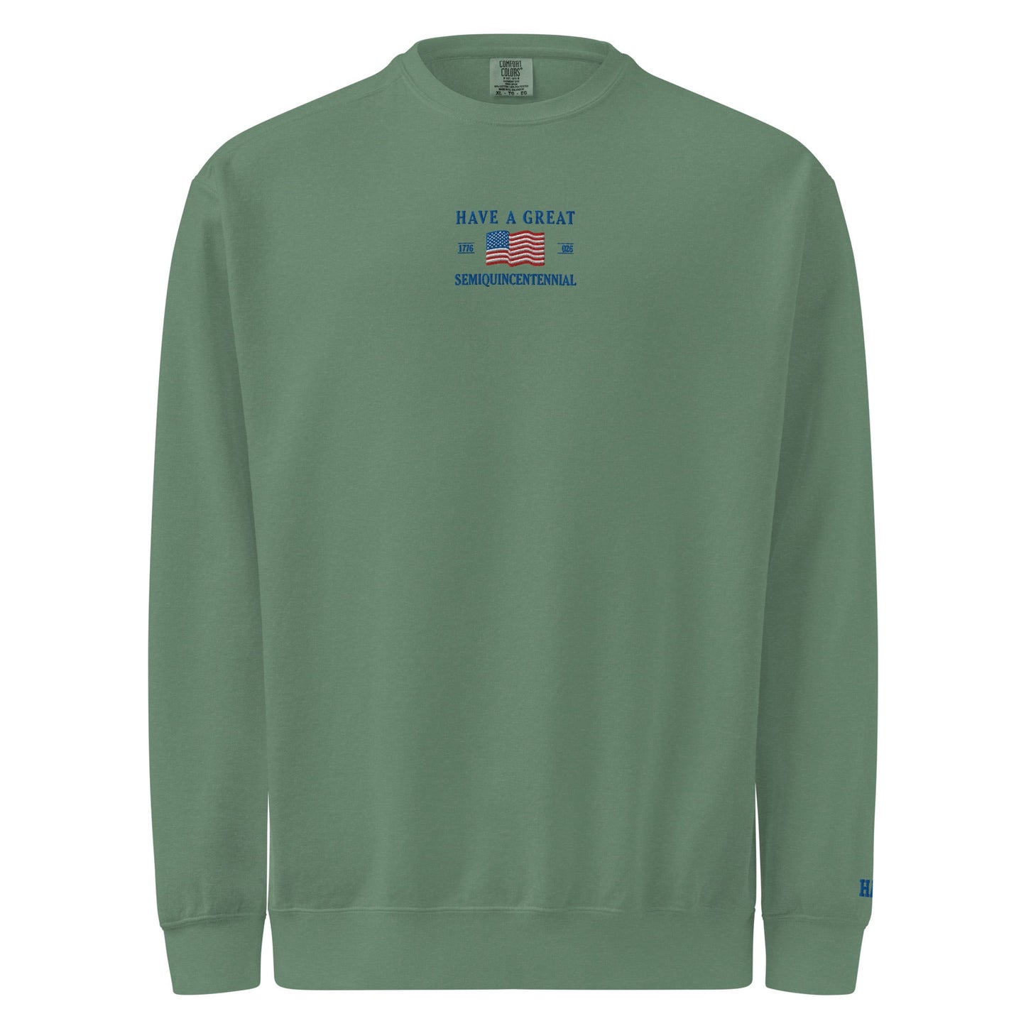 America 250th Anniversary 2026 Embroidered American Flag Sweatshirt – HAGS Clothing