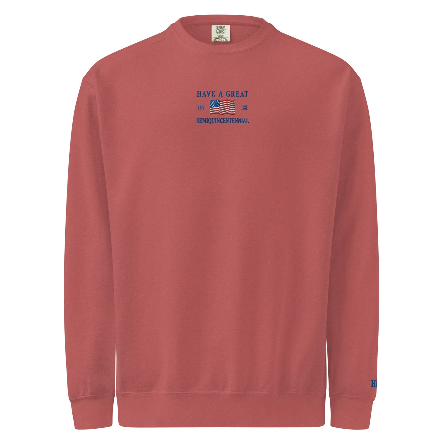 America 250th Anniversary 2026 Embroidered American Flag Sweatshirt – HAGS Clothing