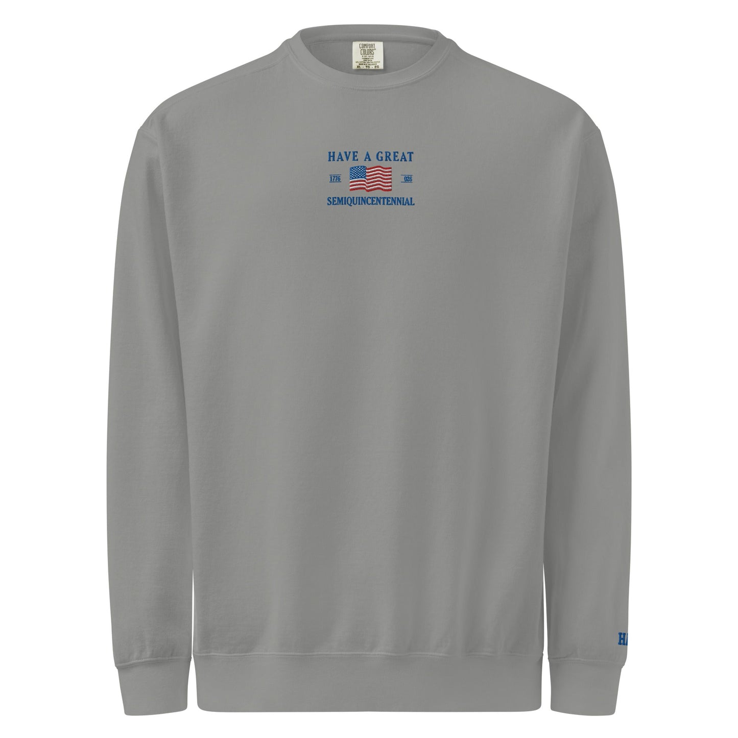 America 250th Anniversary 2026 Embroidered American Flag Sweatshirt – HAGS Clothing