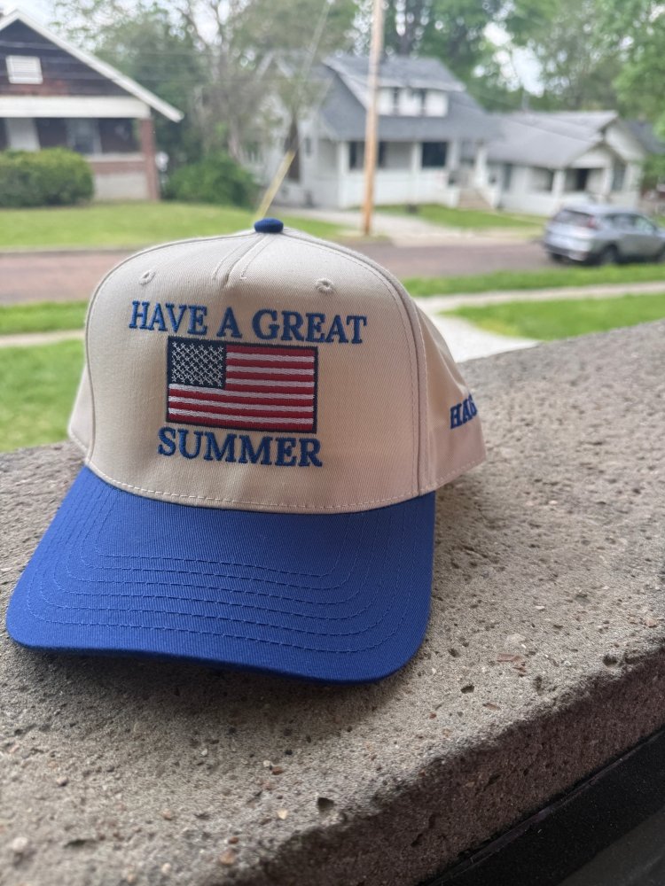 Have A Great Summer American Flag Snapback Hat – Patriotic 5 Panel Cap streetwear clothing college style outfit