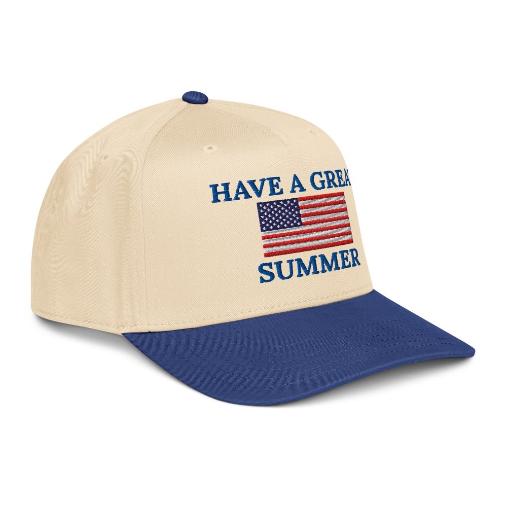 Have A Great Summer American Flag Snapback Hat – Patriotic 5 Panel Cap streetwear clothing college style outfit