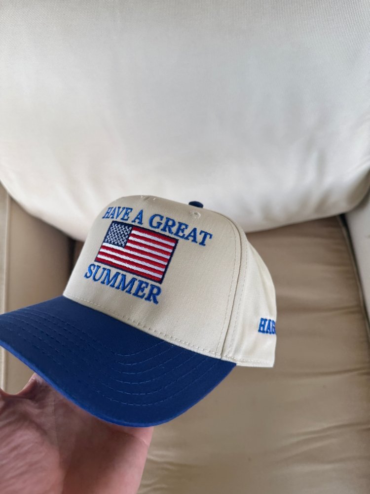 Have A Great Summer American Flag Snapback Hat – Patriotic 5 Panel Cap streetwear clothing college style outfit