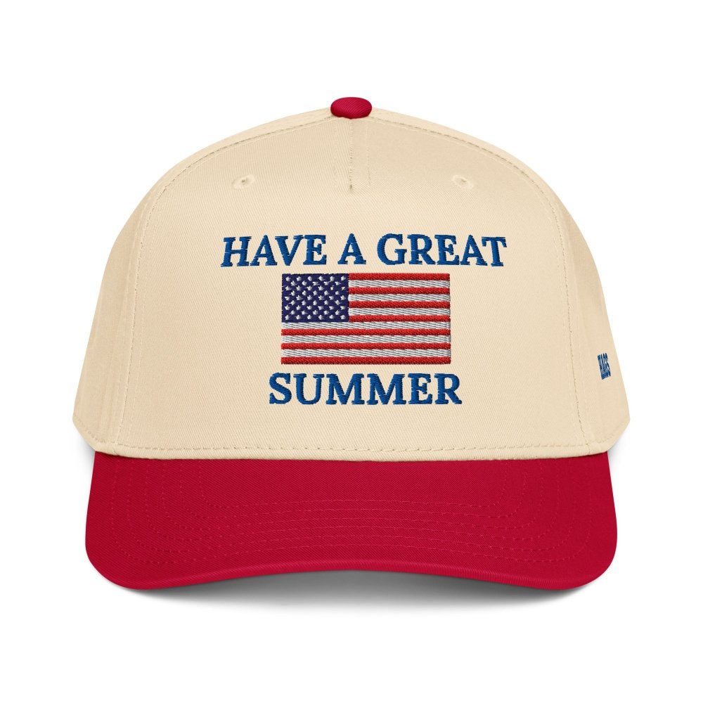 Have A Great Summer American Flag Snapback Hat – Patriotic 5 Panel Cap streetwear clothing college style outfit