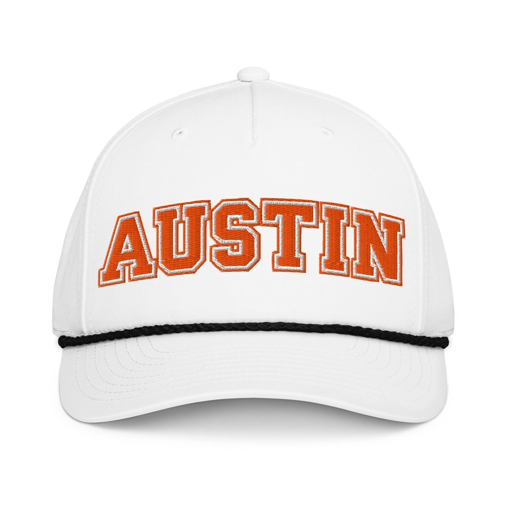 Austin Texas Classic Rope Hat – Embroidered College Town Cap streetwear clothing college style outfit