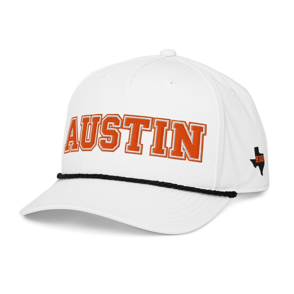 Austin Texas Classic Rope Hat – Embroidered College Town Cap streetwear clothing college style outfit