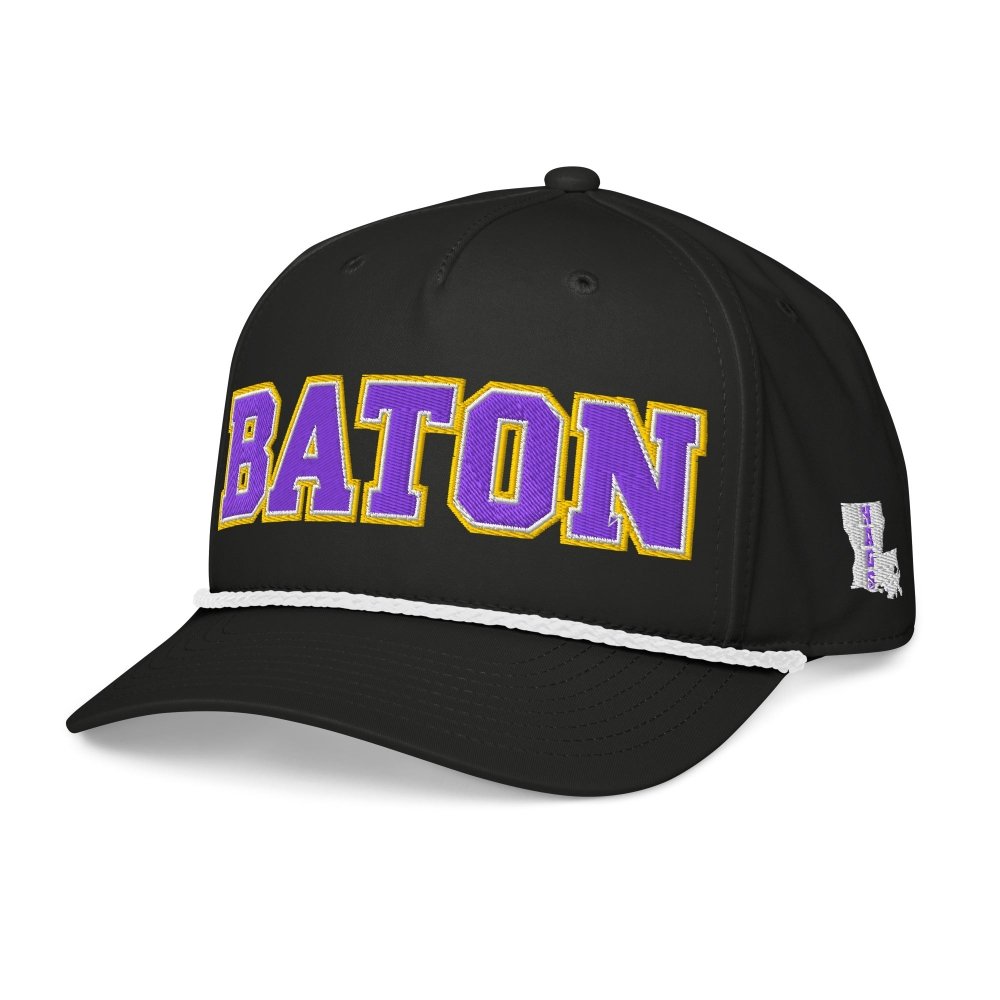Baton Rouge Louisiana Classic Rope Hat – Embroidered BATON Gameday Cap streetwear clothing college style outfit