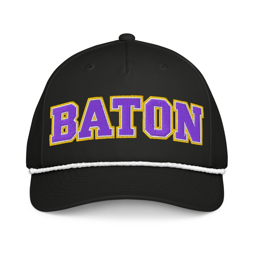 Baton Rouge Louisiana Classic Rope Hat – Embroidered BATON Gameday Cap streetwear clothing college style outfit