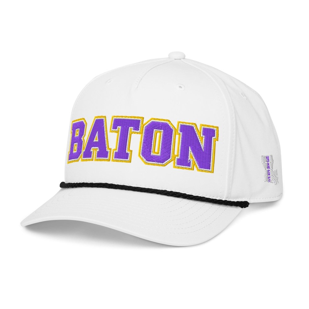 Baton Rouge Louisiana Classic Rope Hat – Embroidered BATON Gameday Cap streetwear clothing college style outfit