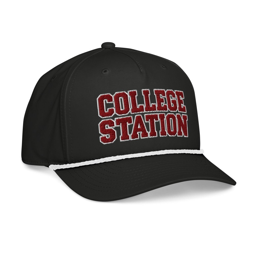 College Station Texas Classic Rope Hat – Embroidered College Town Cap streetwear clothing college style outfit
