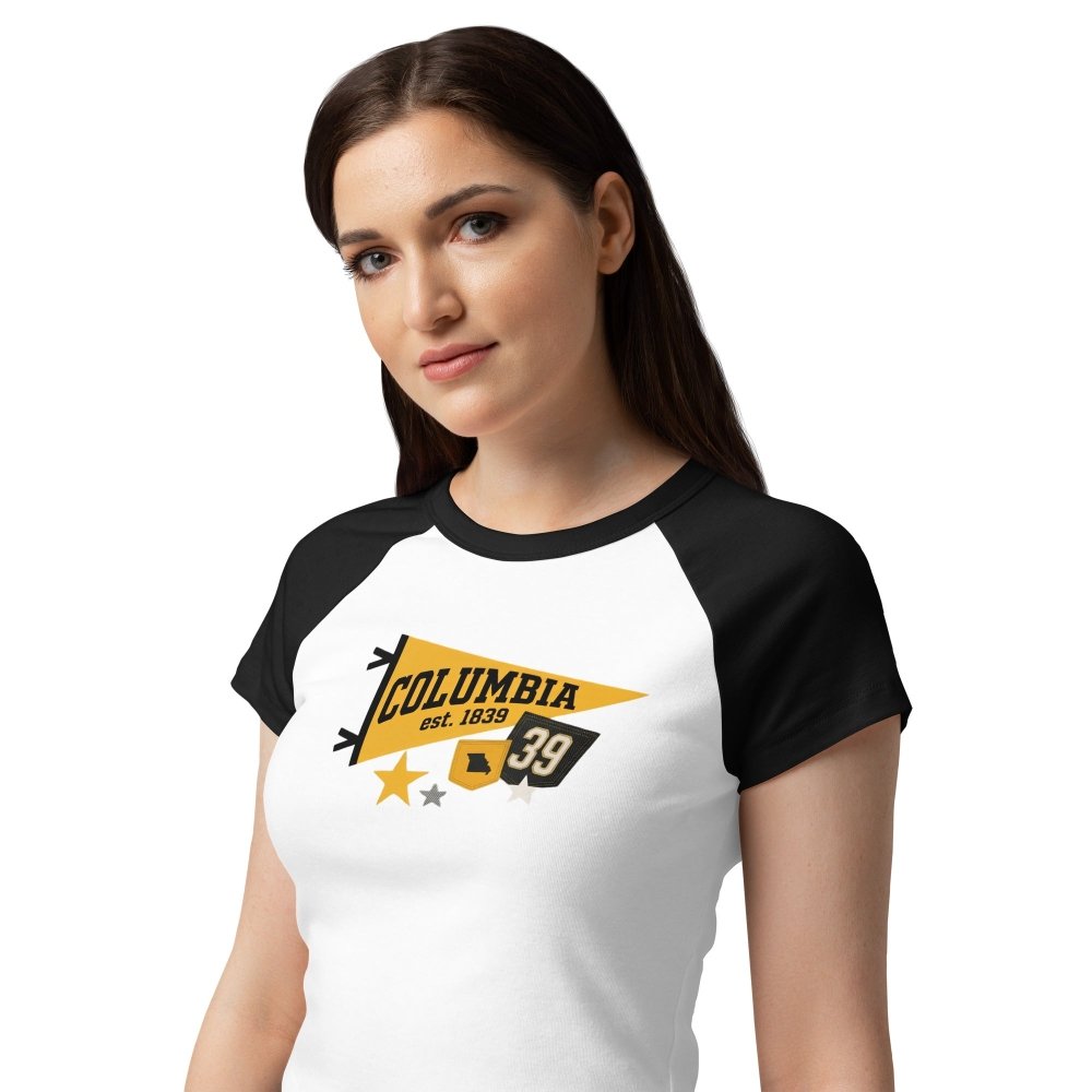Columbia Vintage Pennant Baby Tee | Missouri Game Day Shirt streetwear clothing college style outfit
