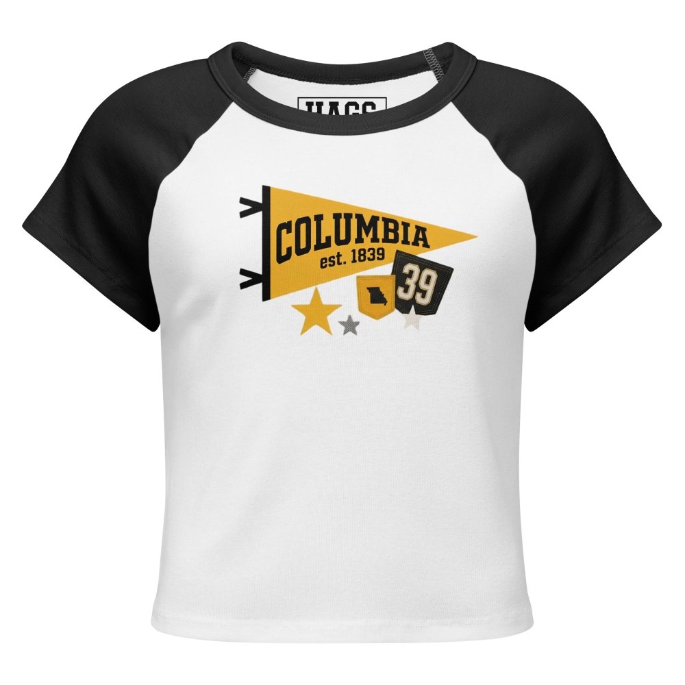 Columbia Vintage Pennant Baby Tee | Missouri Game Day Shirt streetwear clothing college style outfit