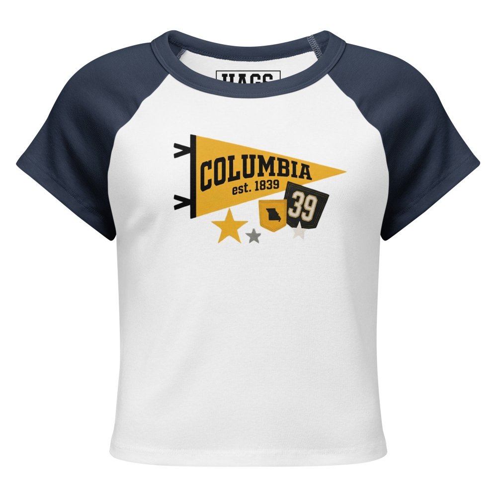 Columbia Vintage Pennant Baby Tee | Missouri Game Day Shirt streetwear clothing college style outfit