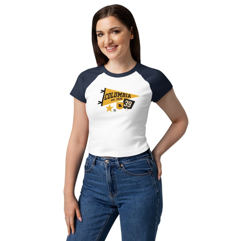 Columbia Vintage Pennant Baby Tee | Missouri Game Day Shirt streetwear clothing college style outfit