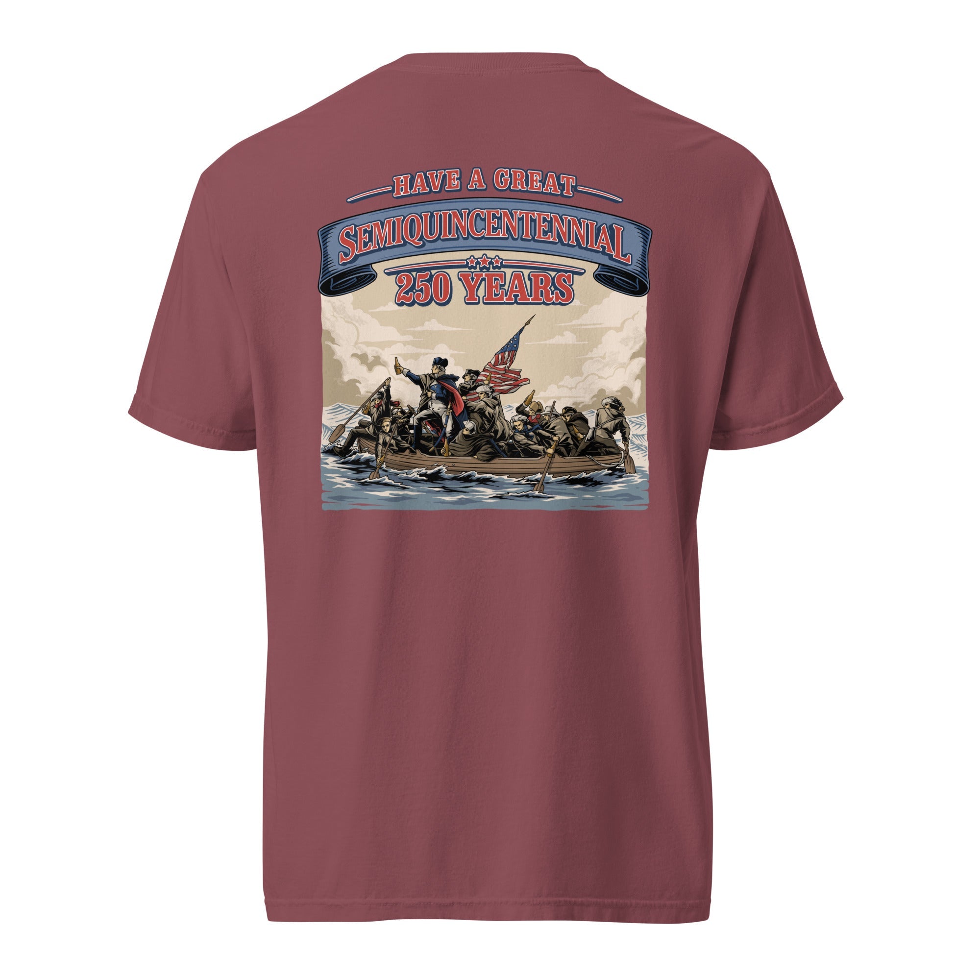 Crossing the Delaware Drinking Beers Tee – America’s 250 Years – HAGS Clothing