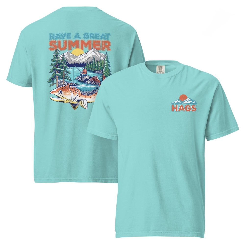 HAGS Have A Great Summer Graphic Tee – Vintage Outdoors Fishing Shirt streetwear clothing college style outfit
