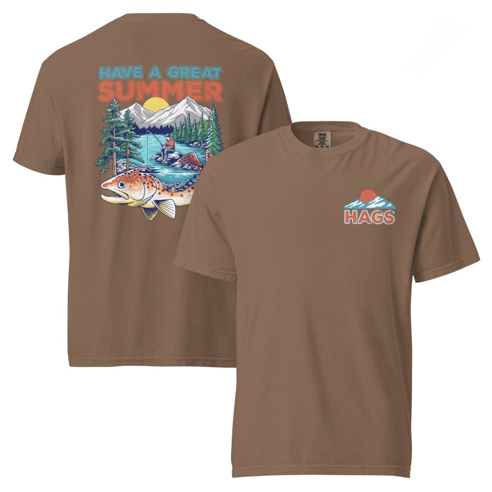 HAGS Have A Great Summer Graphic Tee – Vintage Outdoors Fishing Shirt streetwear clothing college style outfit