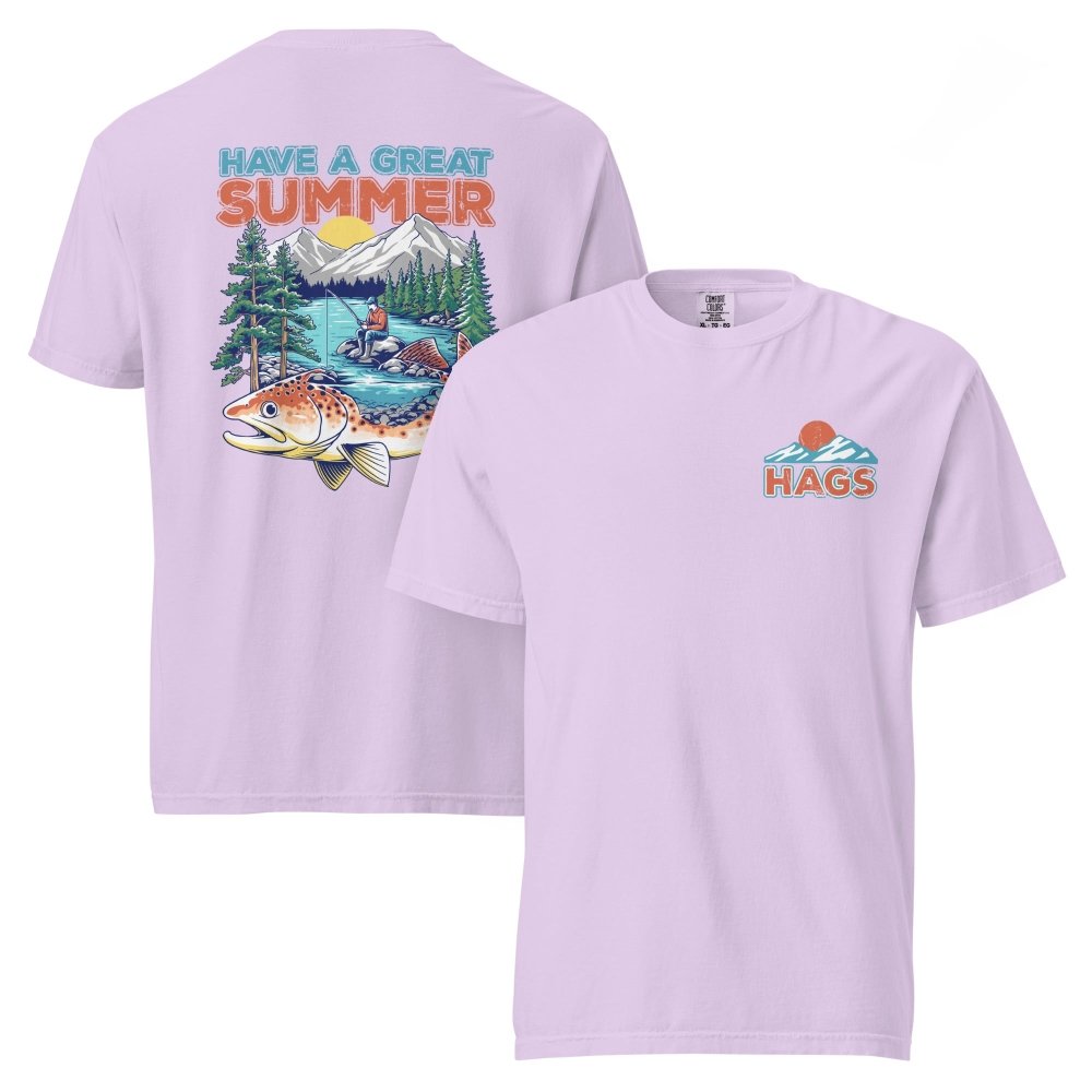HAGS Have A Great Summer Graphic Tee – Vintage Outdoors Fishing Shirt streetwear clothing college style outfit
