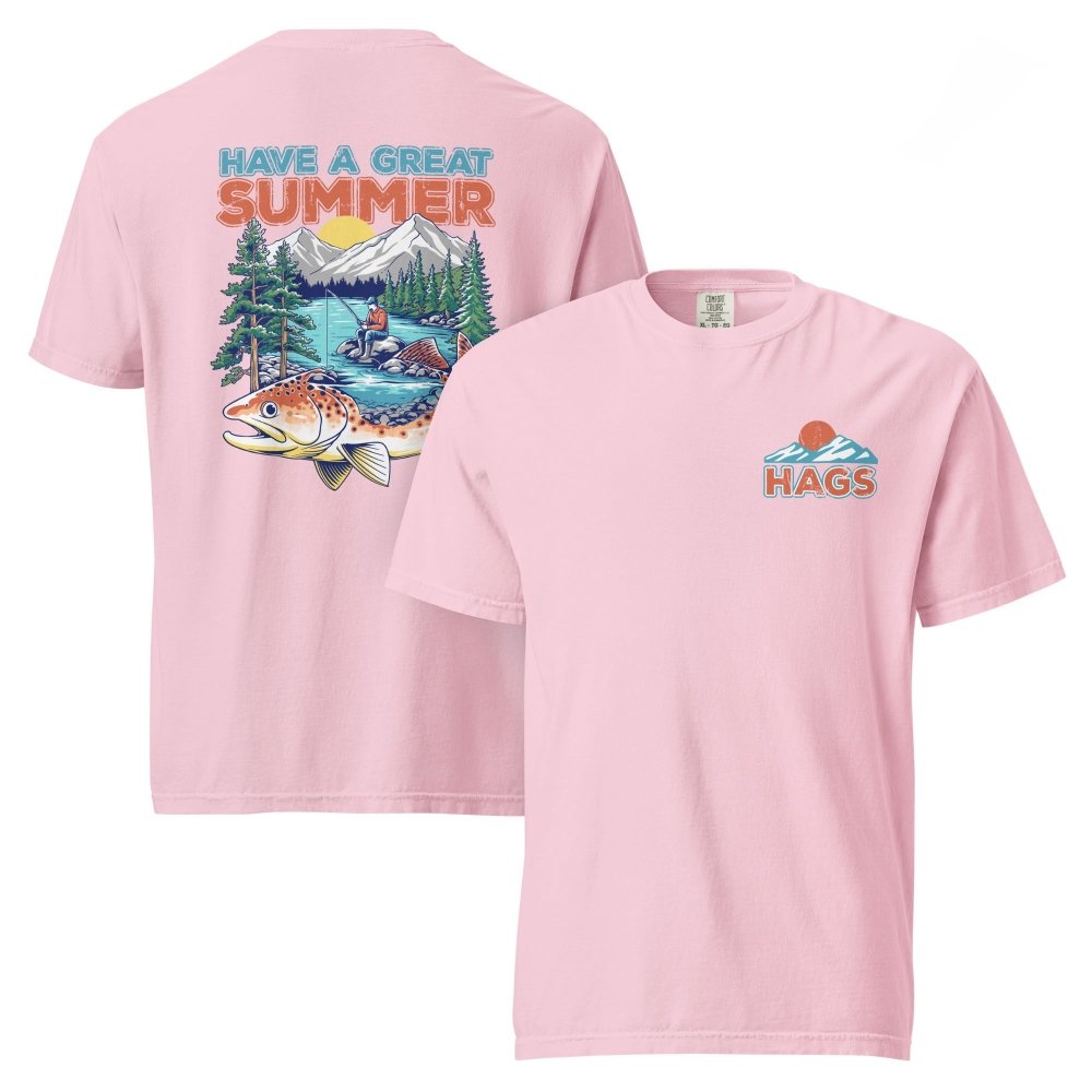 HAGS Have A Great Summer Graphic Tee – Vintage Outdoors Fishing Shirt streetwear clothing college style outfit