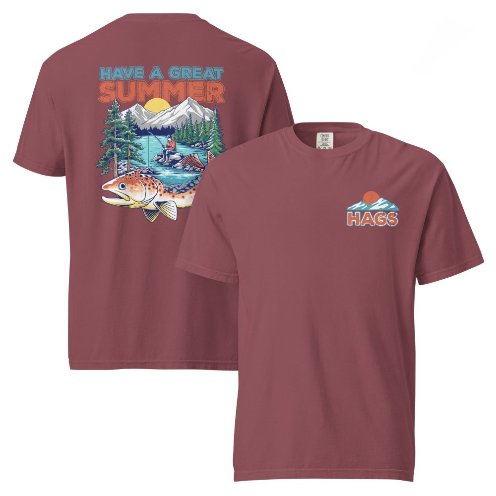 HAGS Have A Great Summer Graphic Tee – Vintage Outdoors Fishing Shirt streetwear clothing college style outfit