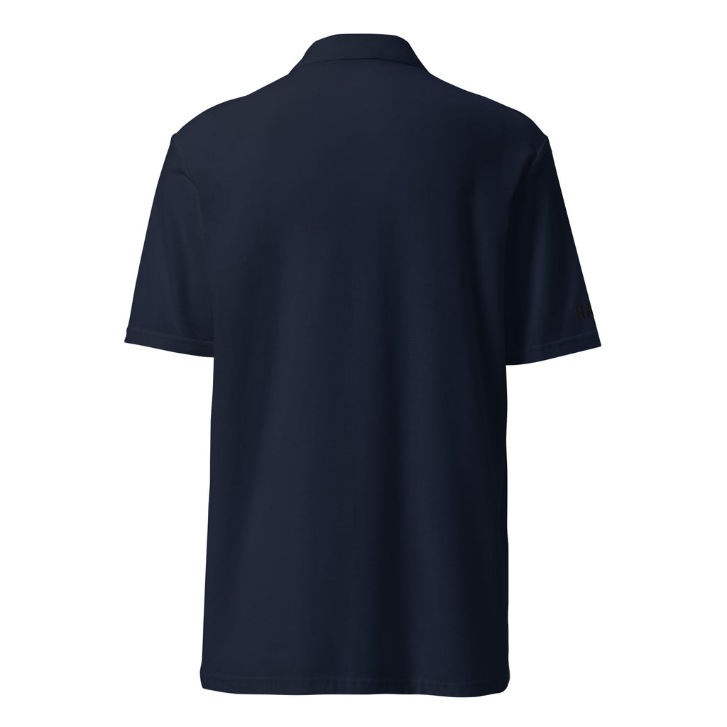 HAGS COMO Embroidered Polo navy shirt back view