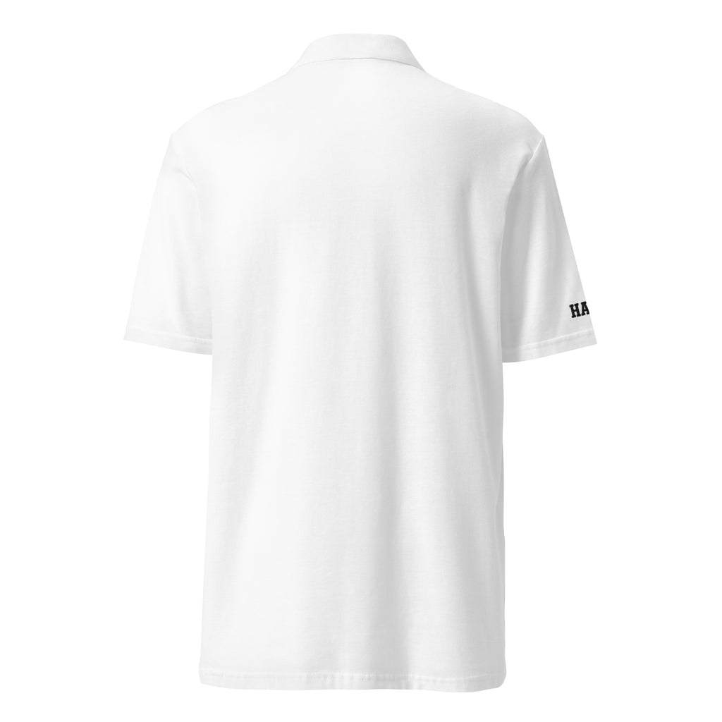 HAGS COMO Embroidered Polo white shirt back view