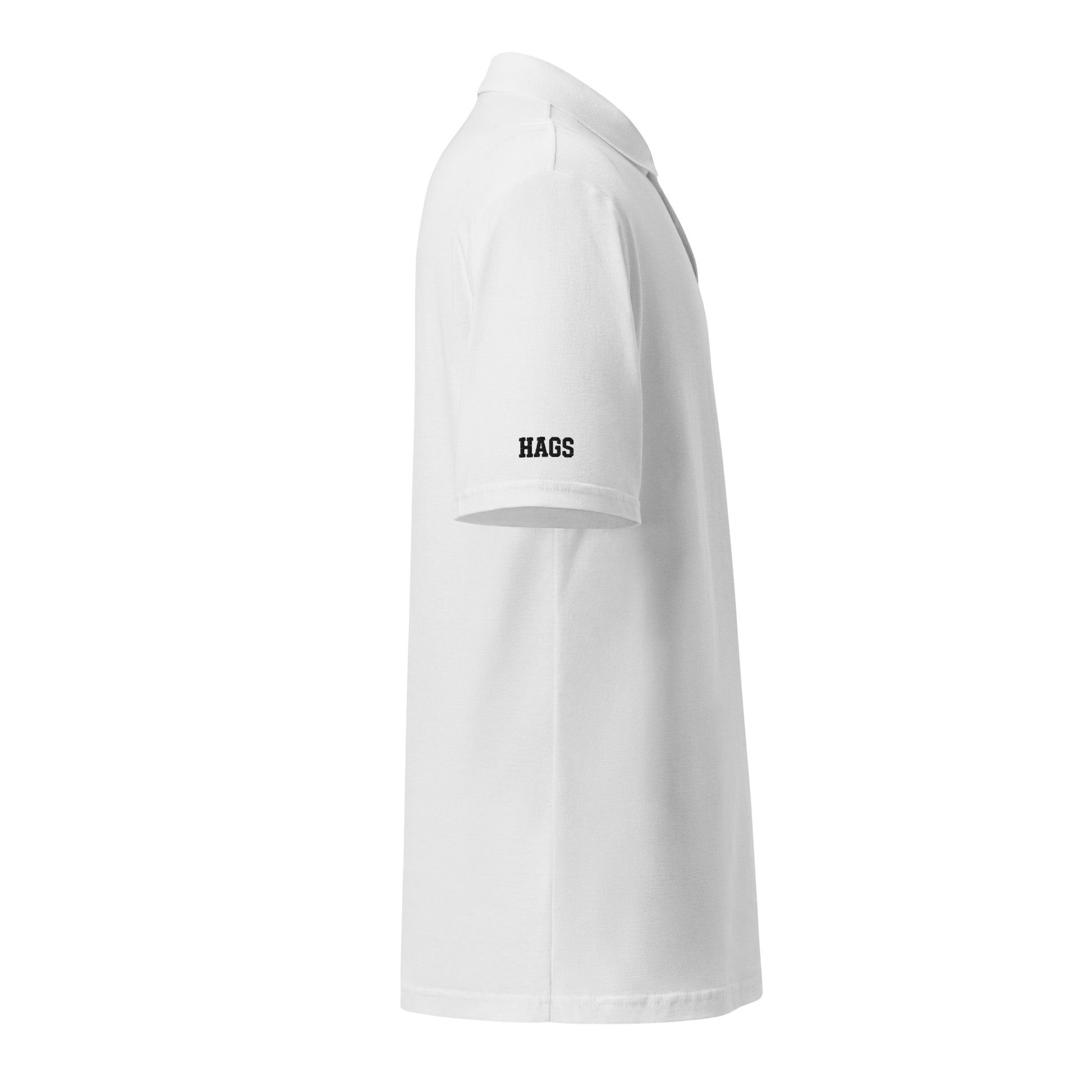 HAGS COMO Polo white right side view with clean embroidered finish