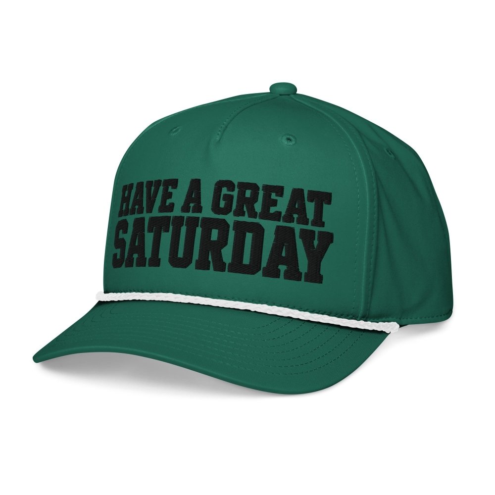 Have A Great Saturday Embroidered Rope Hat streetwear clothing college style outfit