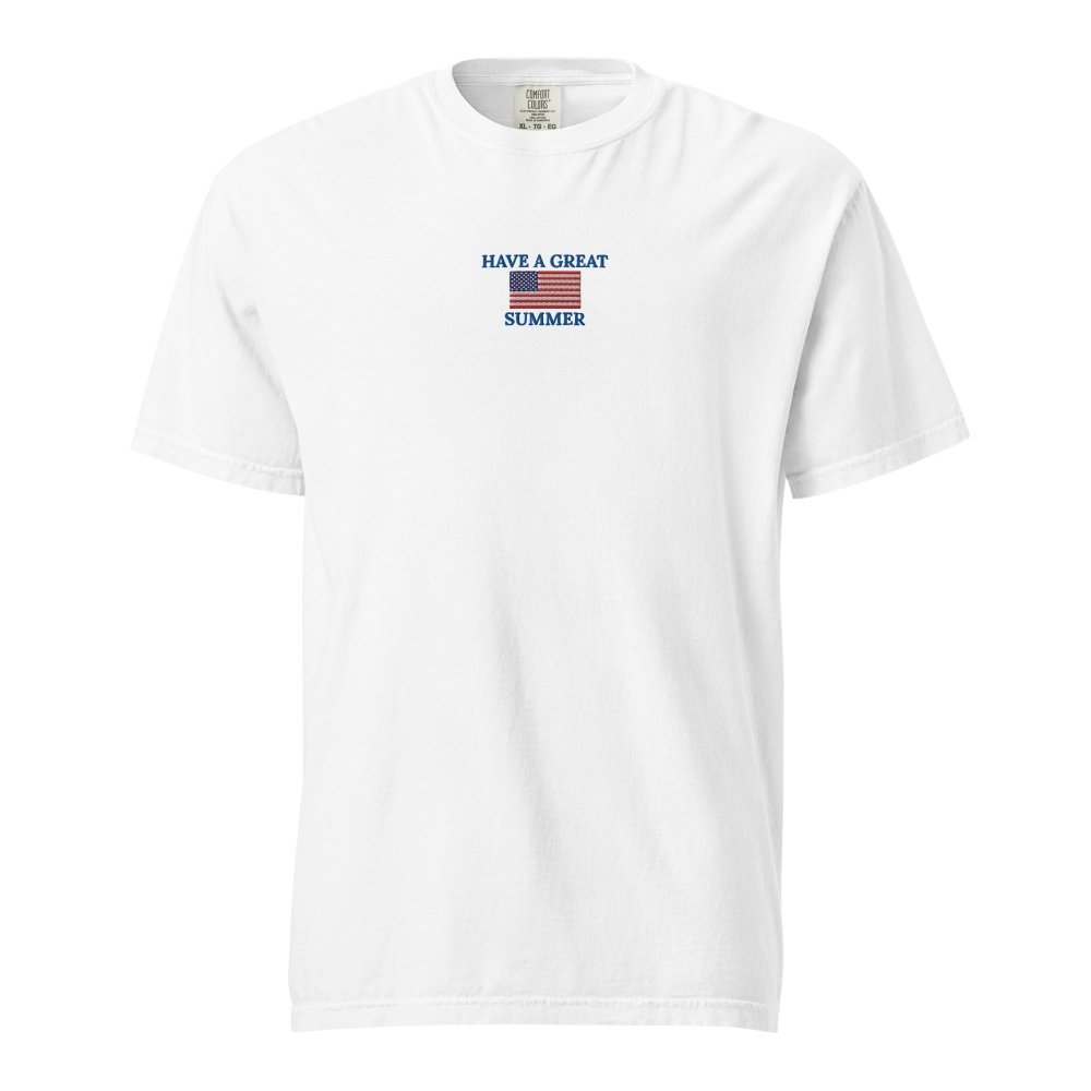 HAVE A GREAT SUMMER Vintage American Flag T-Shirt | Patriotic Summer Tee by HAGS streetwear clothing college style outfit