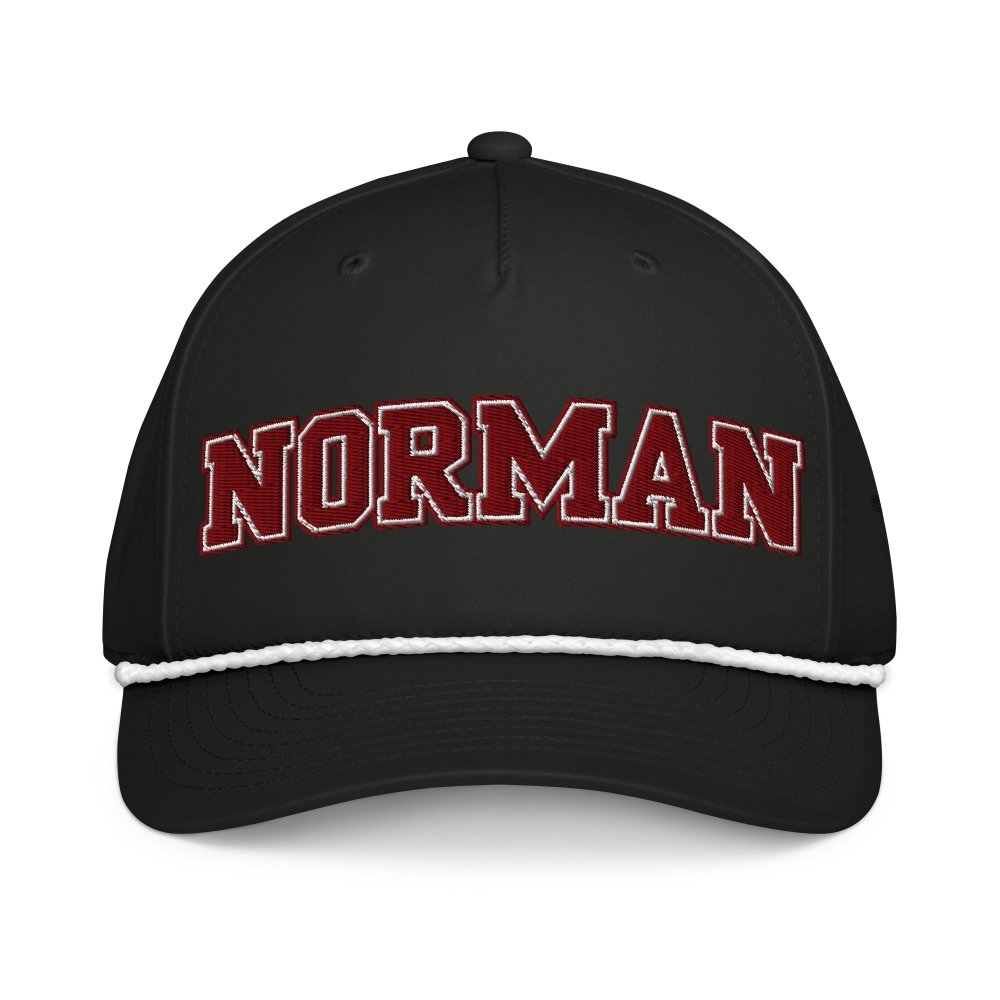 Norman Oklahoma Classic Rope Hat – Embroidered College Town Cap streetwear clothing college style outfit