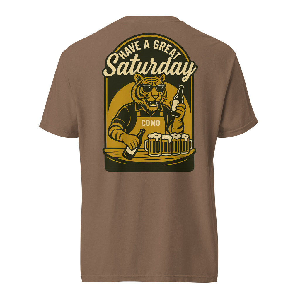 Have a Great Saturday – COMO Tiger Bartender Comfort Colors Tee – HAGS Clothing