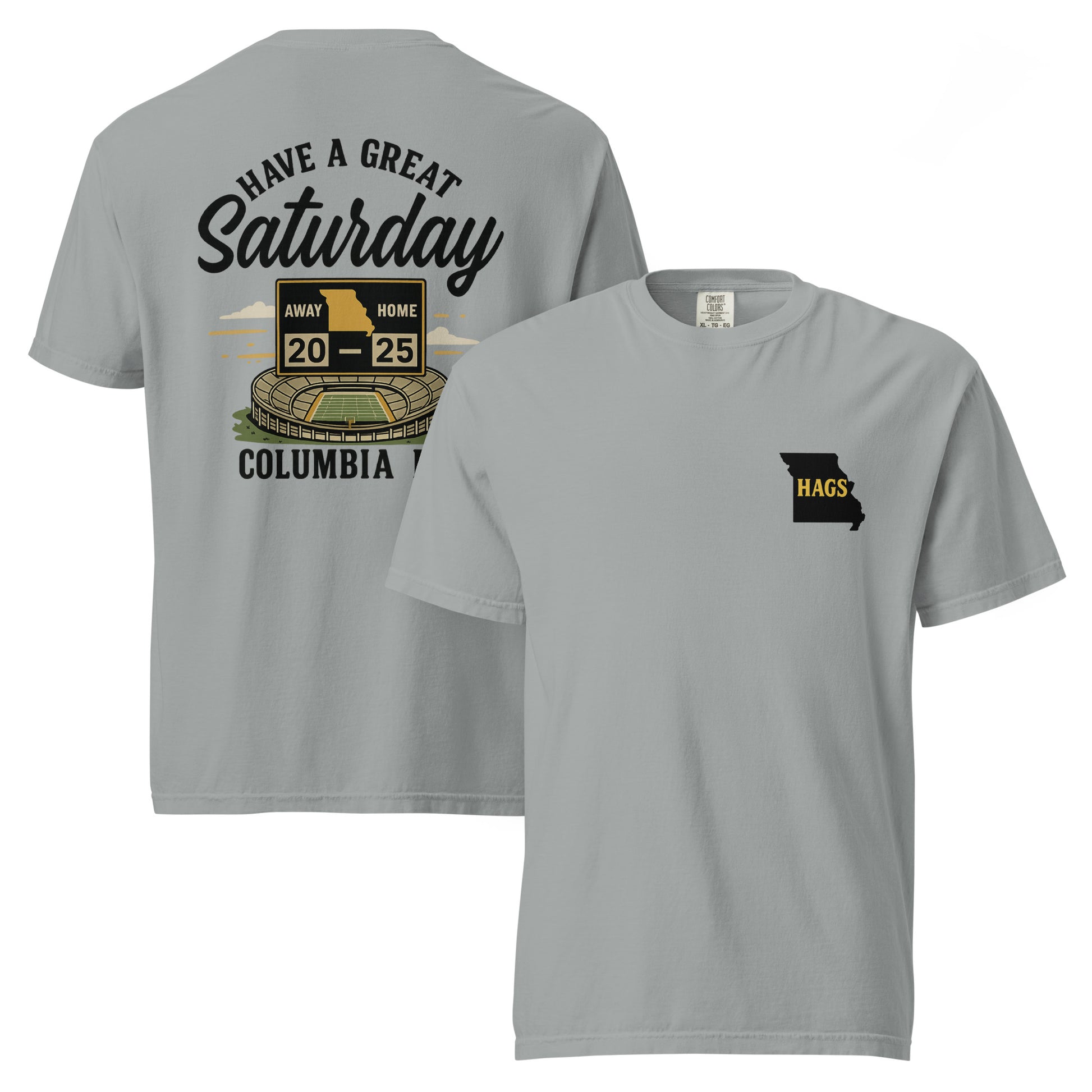 Missouri Outline Graphic T-Shirt – Black & Gold Vintage Tee by HAGS – HAGS Clothing