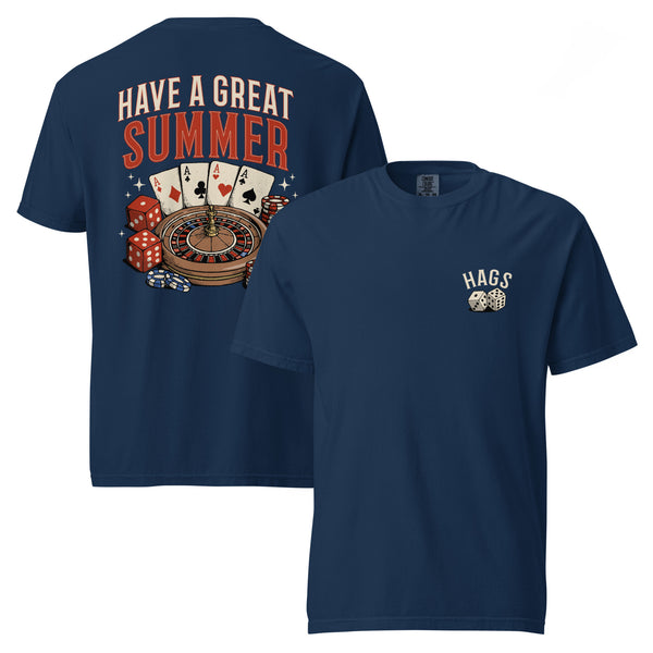 Comfort Colors casino shirt with retro summer design