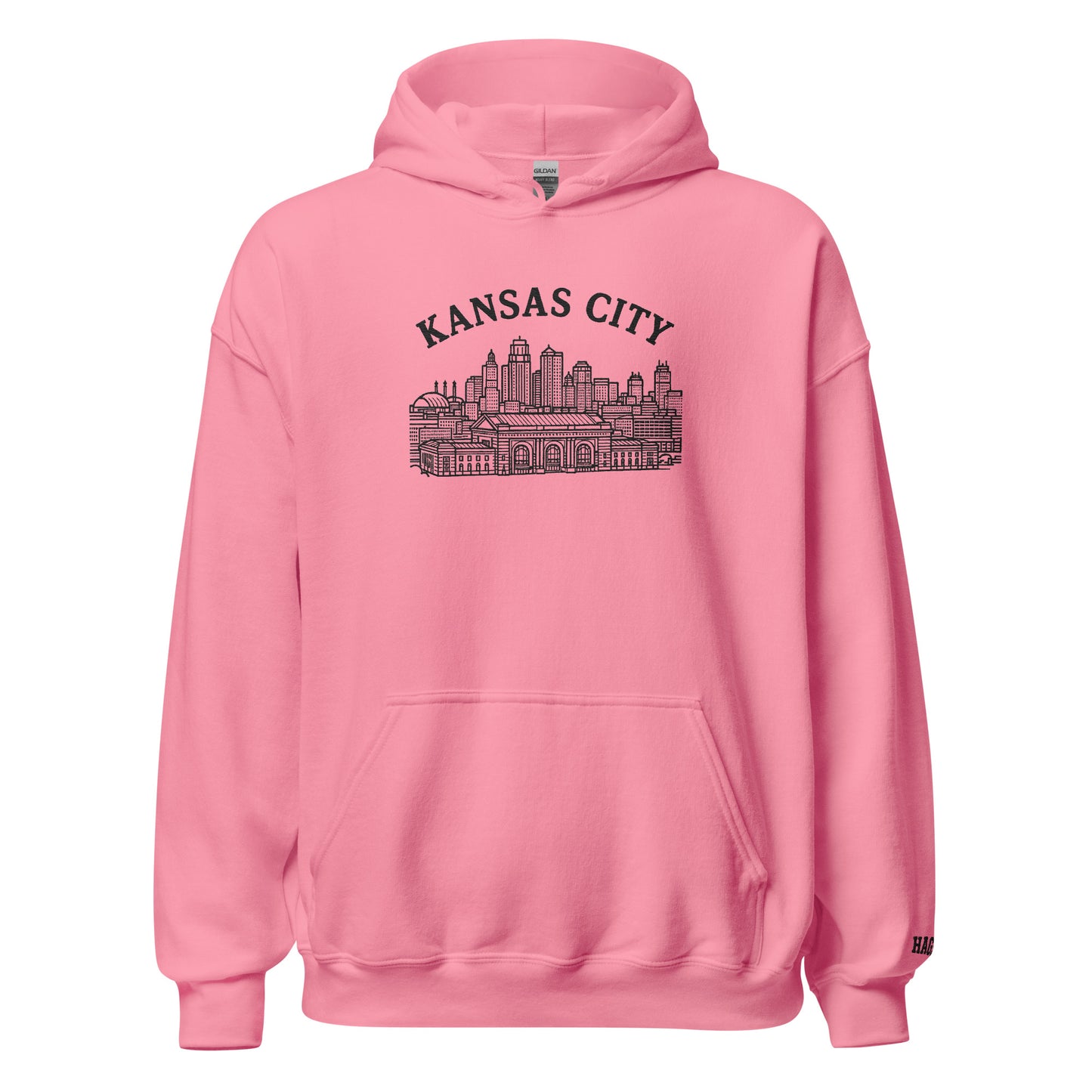 Kansas City Skyline Embroidered Hoodie – HAGS Clothing