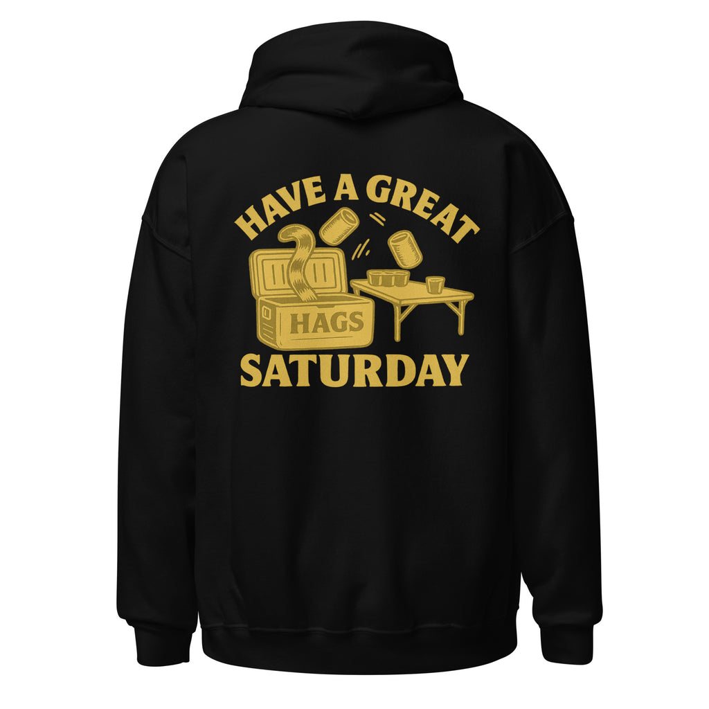 Tiger cooler hoodie with Saturday back graphic