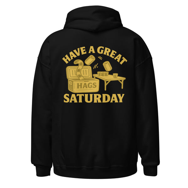 Tiger cooler hoodie with Saturday back graphic