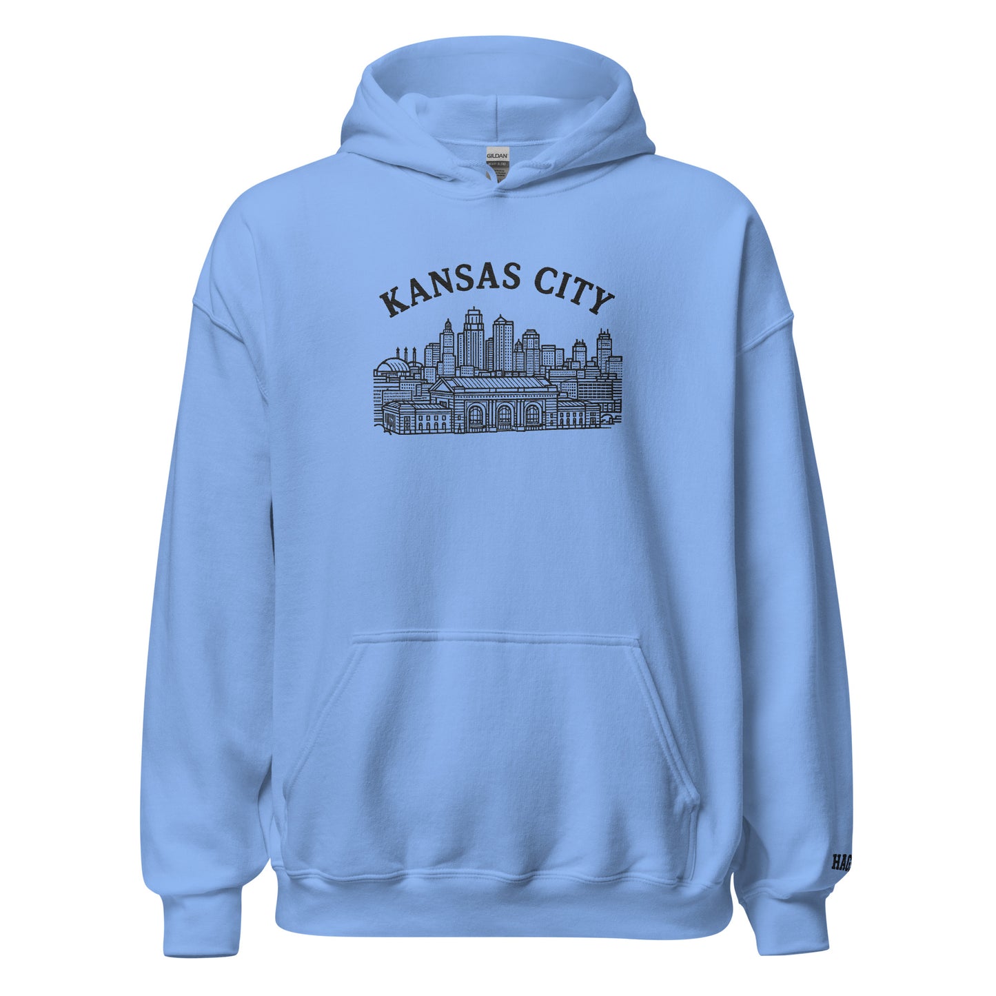 Kansas City Skyline Embroidered Hoodie – HAGS Clothing