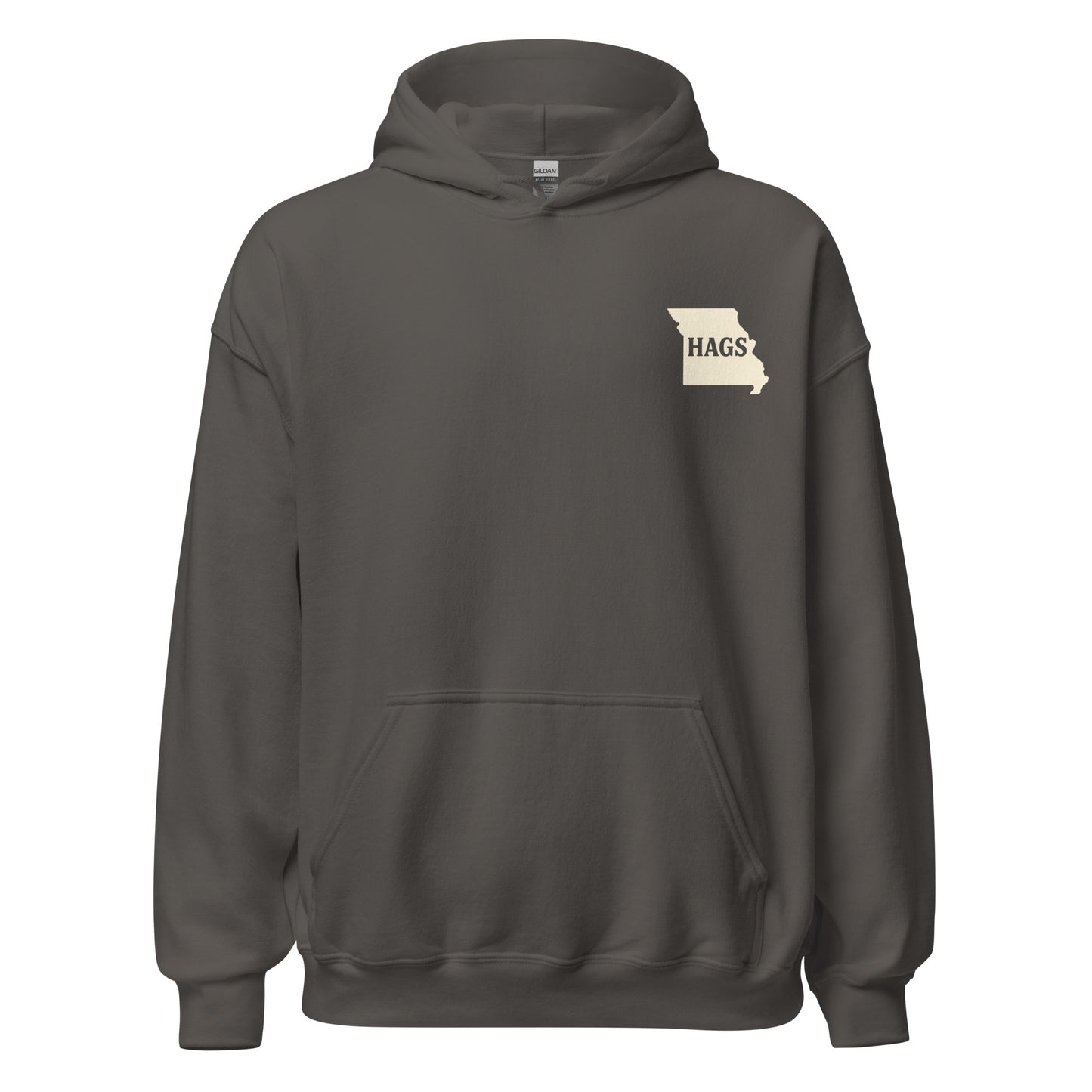 HAGS Missouri Outline Hoodie – White & Gold Edition – HAGS Clothing