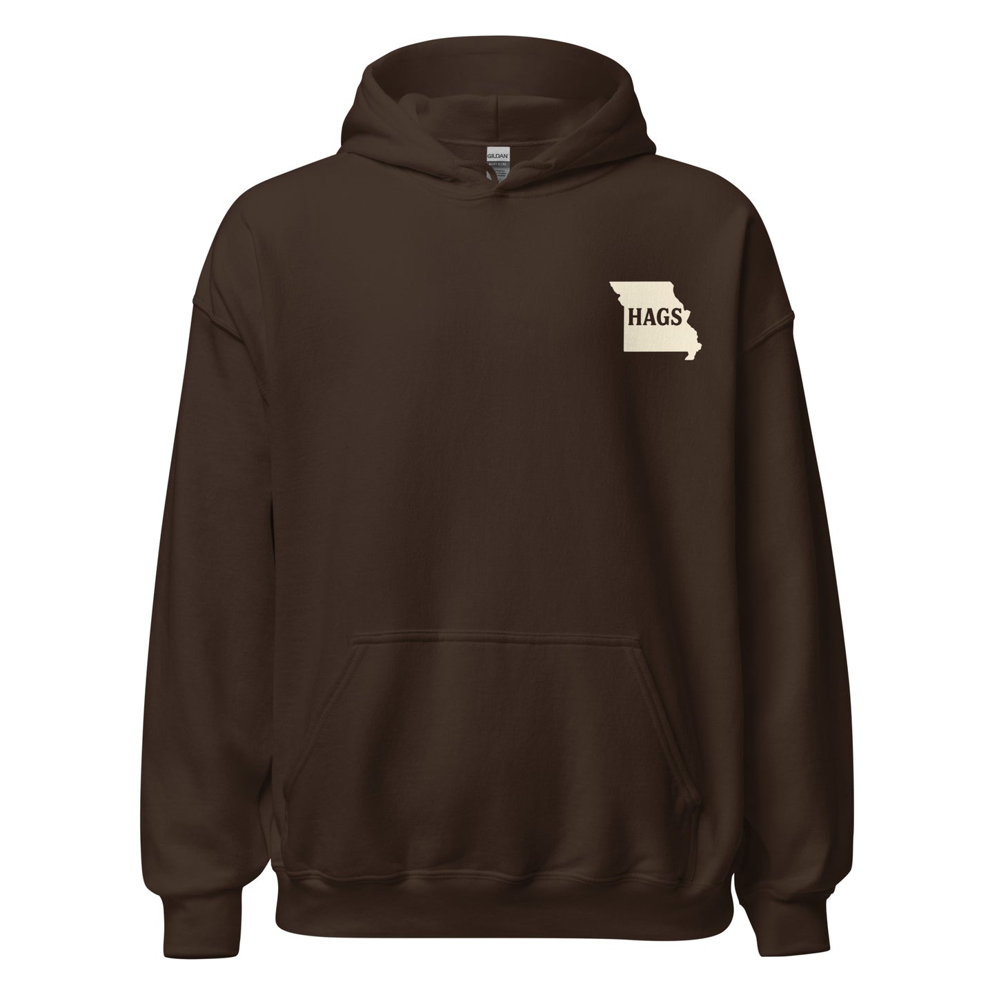 HAGS Missouri Outline Hoodie – White & Gold Edition – HAGS Clothing