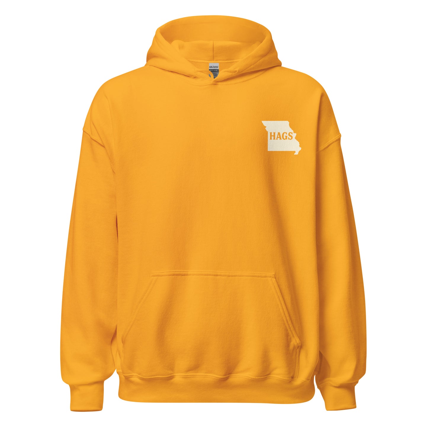 HAGS Missouri Outline Hoodie – White & Gold Edition – HAGS Clothing
