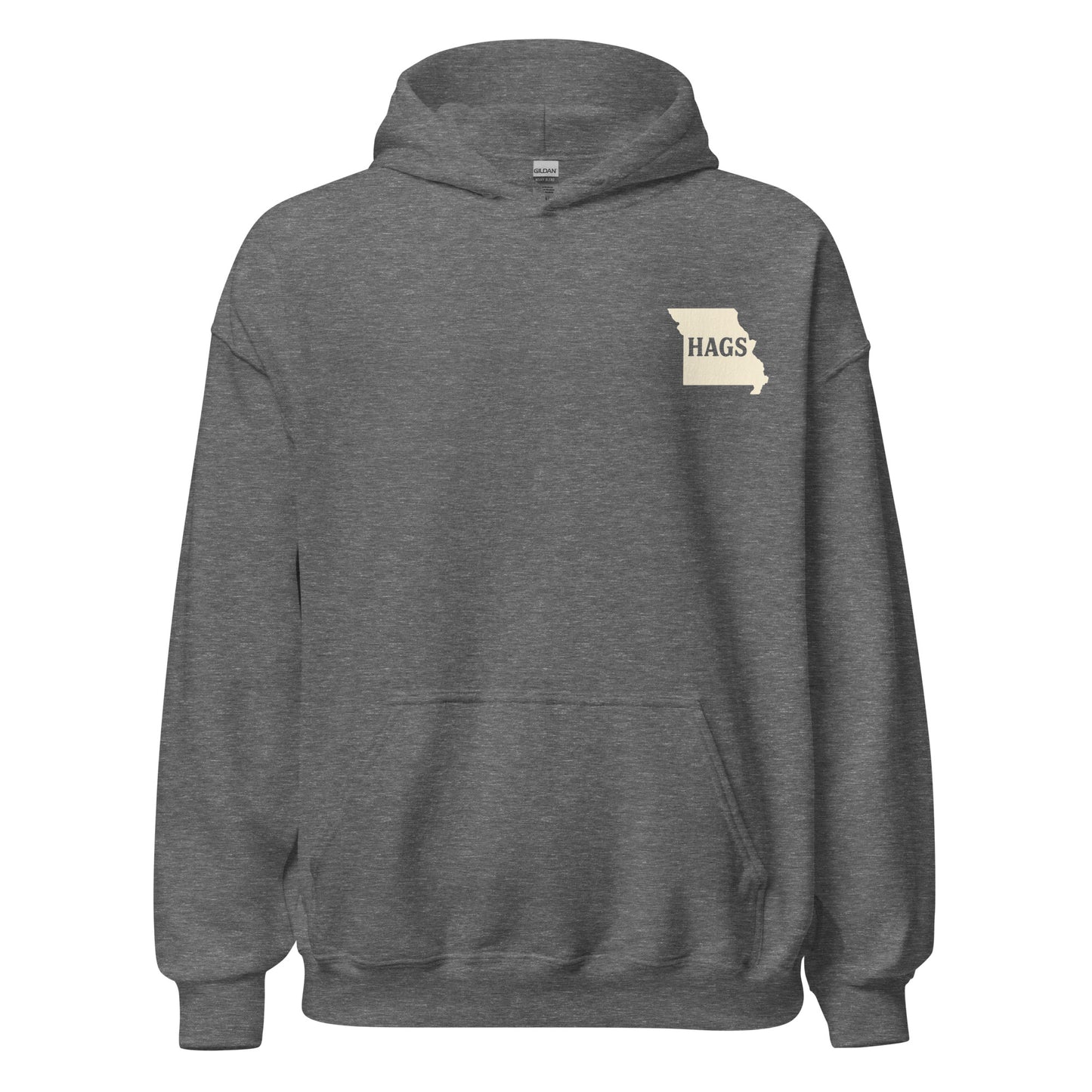 HAGS Missouri Outline Hoodie – White & Gold Edition – HAGS Clothing
