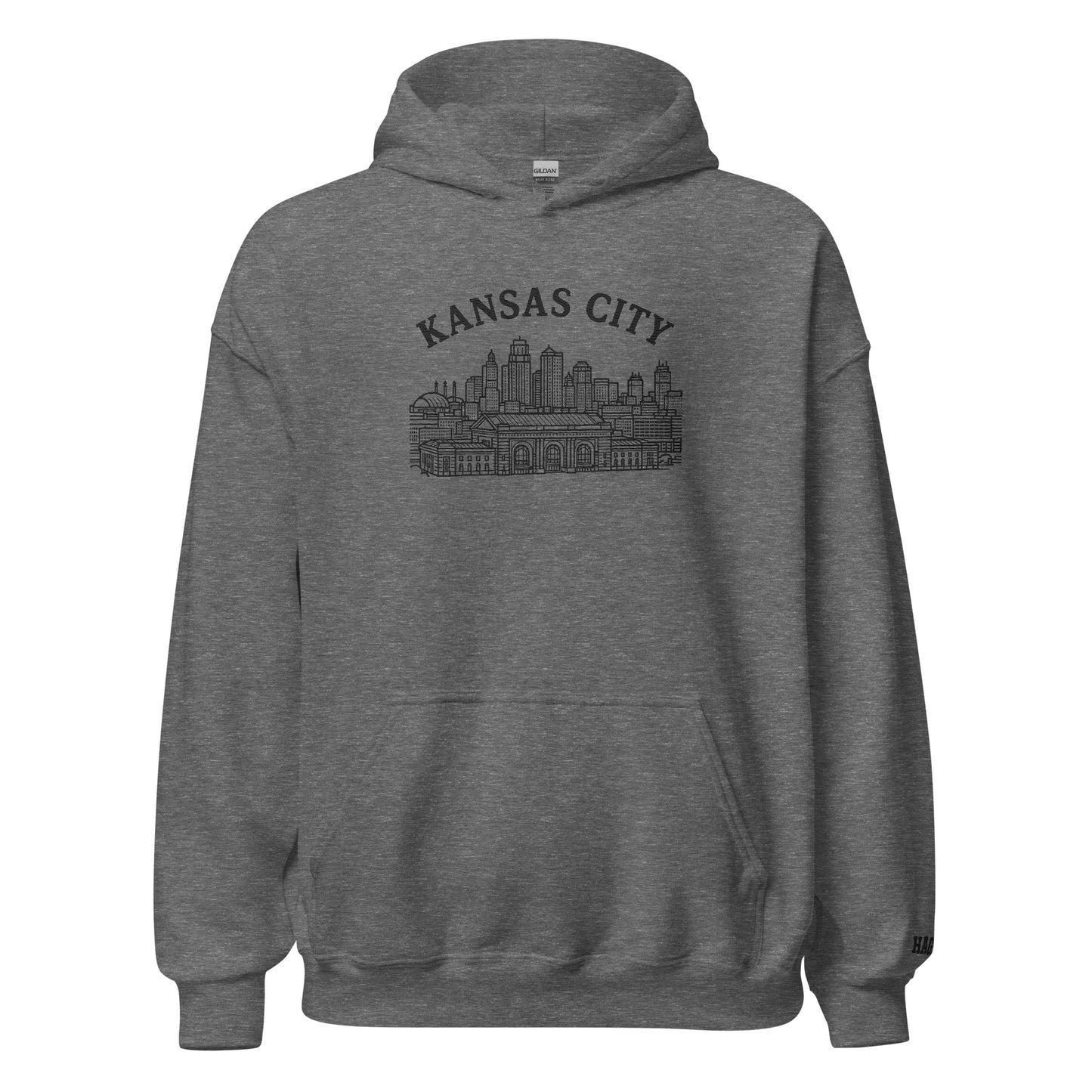 Kansas City Skyline Embroidered Hoodie – HAGS Clothing
