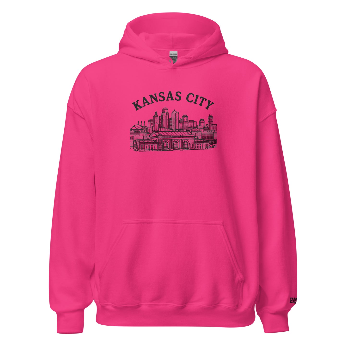 Kansas City Skyline Embroidered Hoodie – HAGS Clothing