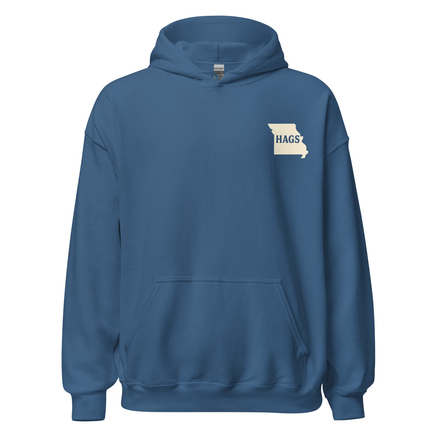 HAGS Missouri Outline Hoodie – White & Gold Edition – HAGS Clothing