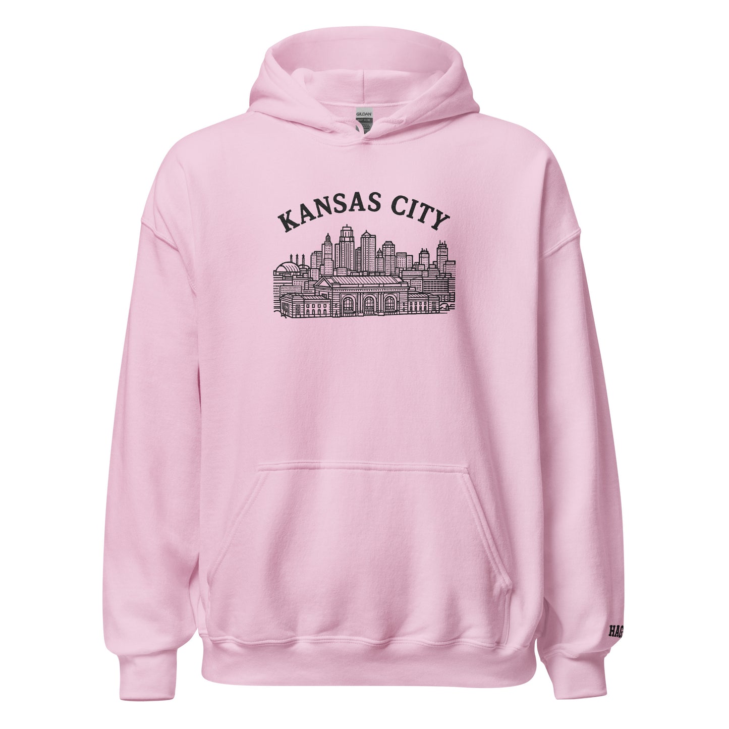 Kansas City Skyline Embroidered Hoodie – HAGS Clothing