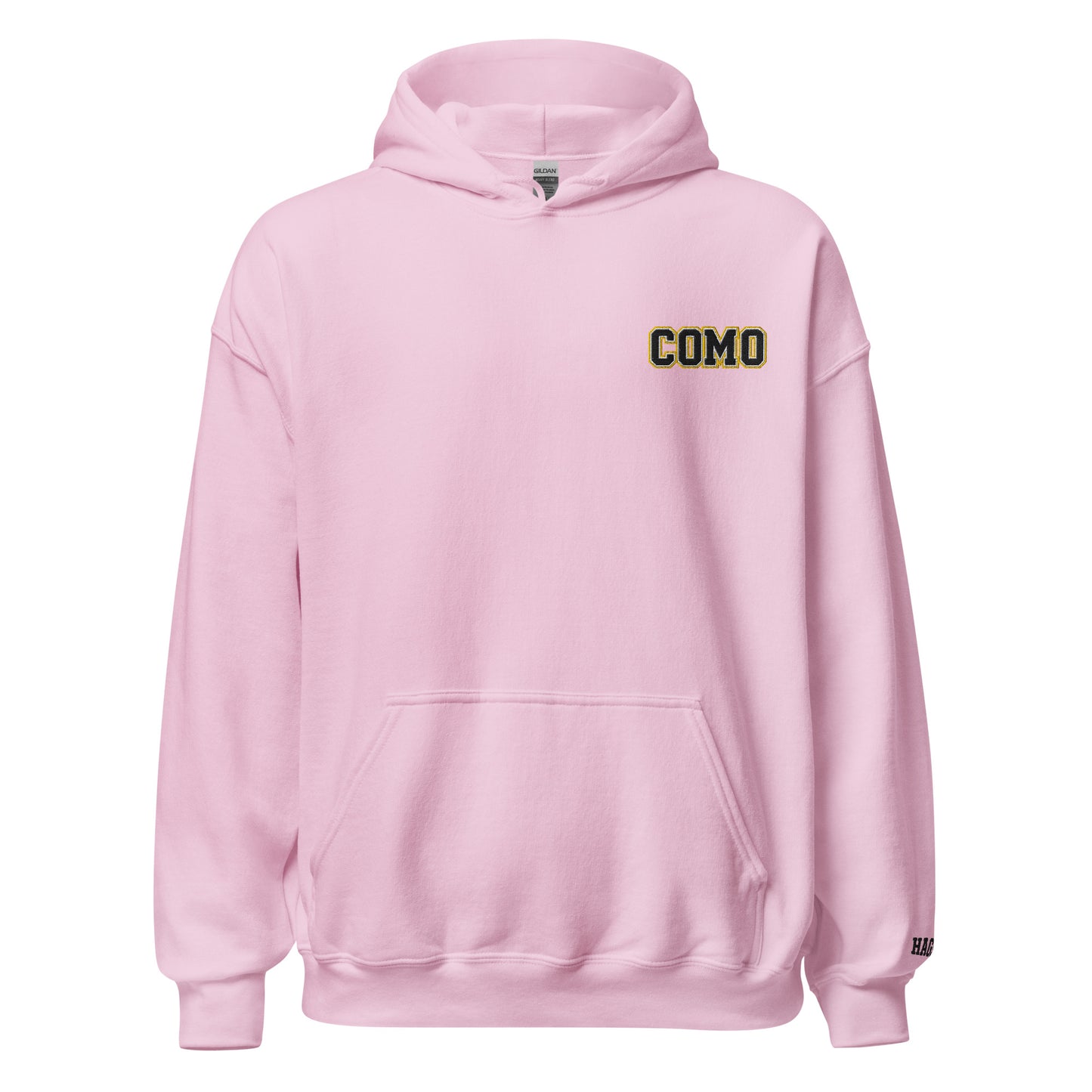 COMO Small Embroidered Logo Hoodie — Unisex – HAGS Clothing